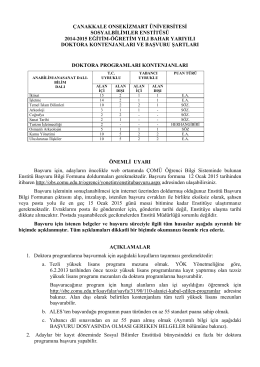 çanakkale onsekizmart üniversitesi sosyalbilimler enstitüsü 2014