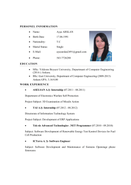 Fotoğraflı CV Formu - Yıldırım Beyazıt Üniversitesi