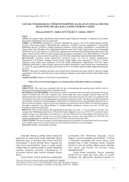 PDF - Adnan Menderes Üniversitesi Tıp Fakültesi Dergisi