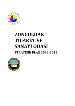 Stratejik Plan - Zonguldak Ticaret ve Sanayi Odası