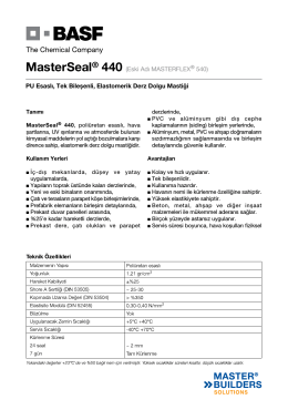 MasterSeal® 440 (Eski Adı MASTERFLEX® 540) PU