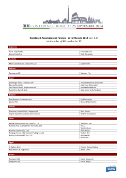 AP List Rome as for 06.06.2014 rev. 4.1