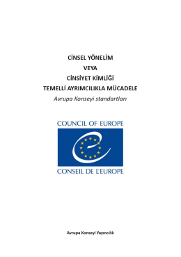 Avrupa Konseyi: Cinsel Yönelim veya Cinsiyet
