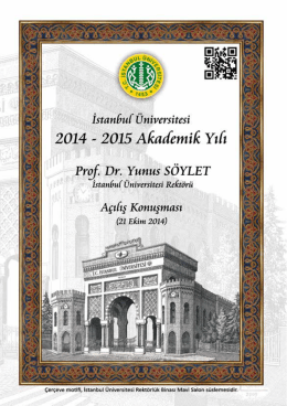 Prof. Dr. Yunus SÖYLET - İstanbul Üniversitesi