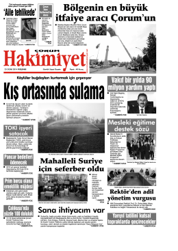 23 ocak.qxd - Çorum Hakimiyet Gazetesi