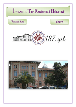 İstanbul Tıp Fakültesi Bülteni 5. Sayısı yayınlanmıştır.