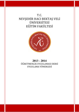 2013 - 2014 - Nevşehir Hacı Bektaş Veli Üniversitesi