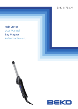 BKK 1178 SM Hair Curler User Manual Saç Maşası Kullanma