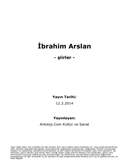 İbrahim Arslan - Antoloji.Com