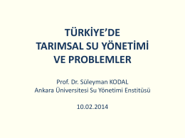 Prof. Dr. SüleymanKodal_Sunum - Ankara Üniversitesi Su Yönetimi
