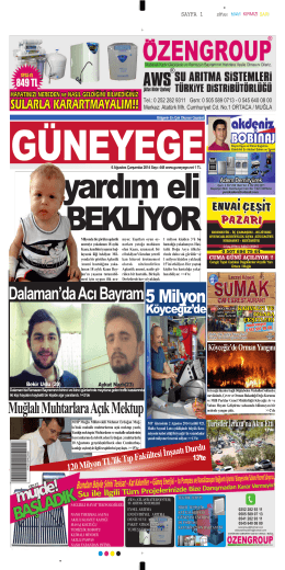 06 Ağustos 2014 - Güney Ege Gazetesi
