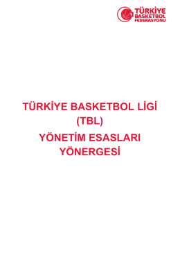 TBL Yönergesi - Türkiye Basketbol Federasyonu