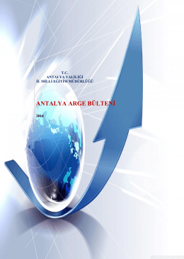 ANTALYA ARGE BÜLTENİ - Antalya Milli Eğitim Müdürlüğü