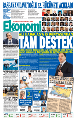 30 ağustos 2014 - Ekonomi Gazetesi