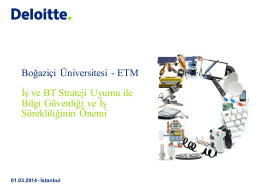 Boğaziçi Üniversitesi - ETM İş ve BT Strateji