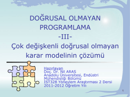 ve (5) - Endüstri Mühendisliği Bölümü | Anadolu Üniversitesi