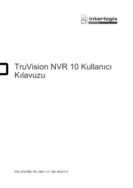 TruVision NVR 10 Kullanıcı Kılavuzu