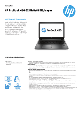 HP ProBook 450 G2 Dizüstü Bilgisayar