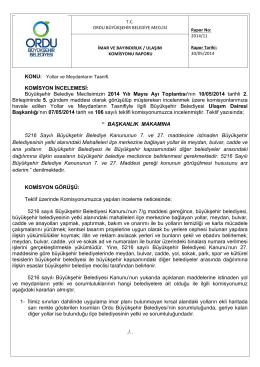 11. komisyon raporu - Ordu Büyükşehir Belediyesi
