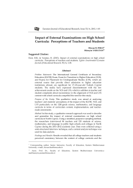 Impact of External Examinations on High School Curricula