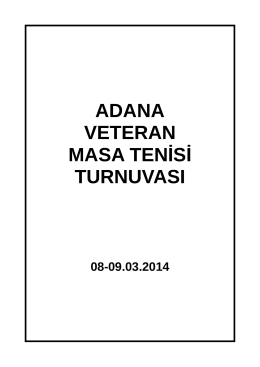 Adana Veteran Katılımcı Listesi