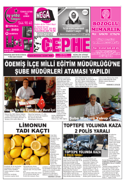 14.08.2014 Tarihli Cephe Gazetesi