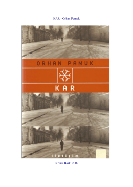 KAR - Orhan Pamuk Birinci Baskı 2002
