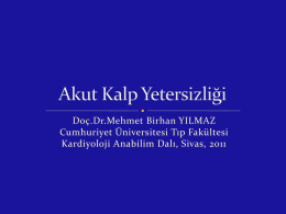 Doç.Dr.Mehmet Birhan YILMAZ Cumhuriyet Üniversitesi Tıp