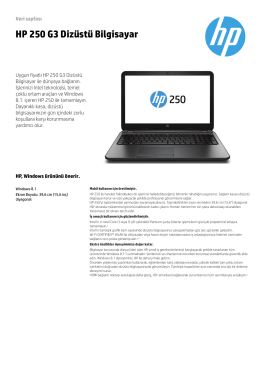 HP 250 G3 Dizüstü Bilgisayar