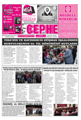 05.09.2014 Tarihli Cephe Gazetesi