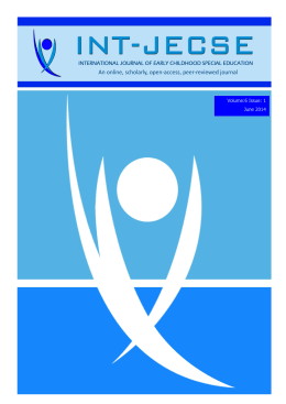 Volume:6 Issue - International Journal of Early Childhood Special