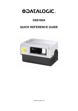 DS8100A QUICK REFERENCE GUIDE