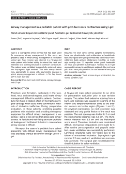 Airway management in a pediatric patient with post