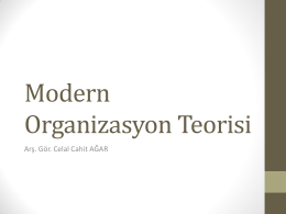 Modern Organizasyon Teorisi