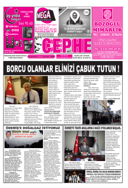06.01.2015 Tarihli Cephe Gazetesi