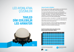 TavLED Dim Edilebilir LED Armatür