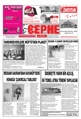 14.02.2014 Tarihli Cephe Gazetesi