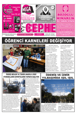 19.12.2014 Tarihli Cephe Gazetesi