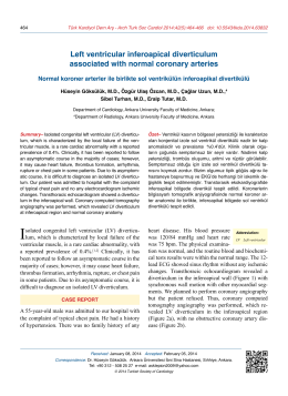 Left ventricular inferoapical diverticulum associated with normal