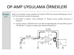 Karşılaştırıcı Op-Amp