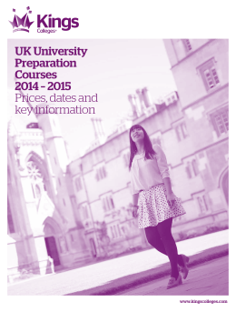 UK University Preparation Courses 2014 – 2015 Prices