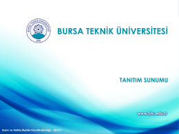 Kimya Mühendisliği - Bursa Teknik Üniversitesi