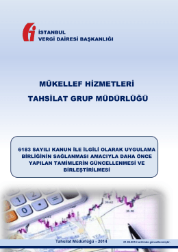 tahsilat tamimleri - İstanbul Vergi Dairesi Başkanlığı