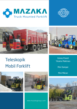 Teleskopik Mobil Forklift - MAZAKA Teleskopik Mobil forklift ve