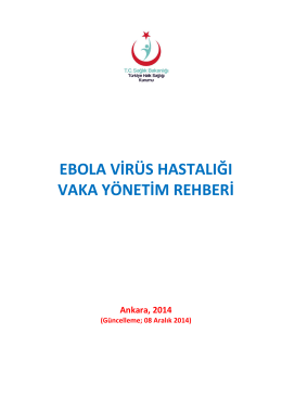 ebola virüs hastalığı vaka yönetim rehberi