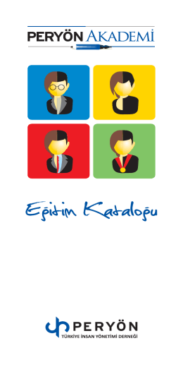 Egitim Katalogu - PERYÖN Türkiye İnsan Yönetimi Derneği