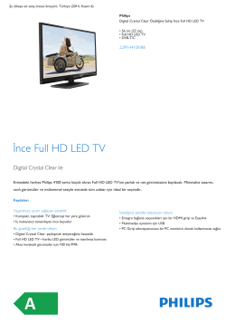 Product Leaflet: 56 cm (22 inç) İnce Full HD LED TV
