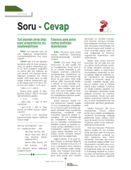 Soru - Cevap - Bursa SMMM Odası