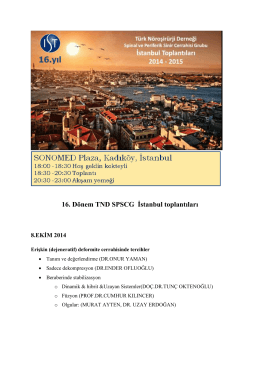 16. Dönem TND SPSCG İstanbul toplantıları