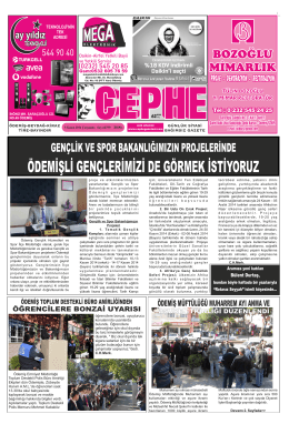 5.11.2014 Tarihli Cephe Gazetesi